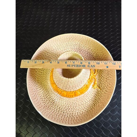 Vintage Whittier Pottery Sombrero Chip and Dip Hat Ceramic Mexican WPO 86 USA - Picture 9 of 10